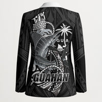 Guam Blue Marlin Fishing Blazer Guahan Fish Hook Tattoo Black Version LT14 - Polynesian Pride
