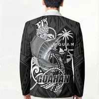 Guam Blue Marlin Fishing Blazer Guahan Fish Hook Tattoo Black Version LT14 - Polynesian Pride
