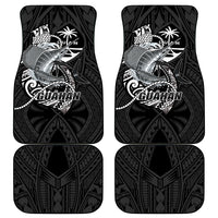 Guam Blue Marlin Fishing Car Mats Guahan Fish Hook Tattoo Black Version LT14 - Polynesian Pride