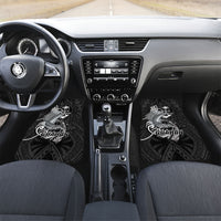 Guam Blue Marlin Fishing Car Mats Guahan Fish Hook Tattoo Black Version LT14 Set 2pcs - Front Black - Polynesian Pride