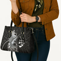 Guam Blue Marlin Fishing Leather Bag Guahan Fish Hook Tattoo Black Version LT14 - Polynesian Pride