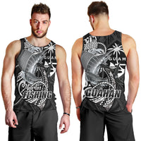 Guam Blue Marlin Fishing Men Tank Top Guahan Fish Hook Tattoo Black Version LT14 - Polynesian Pride