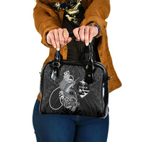 Guam Blue Marlin Fishing Shoulder Handbag Guahan Fish Hook Tattoo Black Version LT14 One Size Black - Polynesian Pride