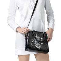 Guam Blue Marlin Fishing Shoulder Handbag Guahan Fish Hook Tattoo Black Version LT14 - Polynesian Pride