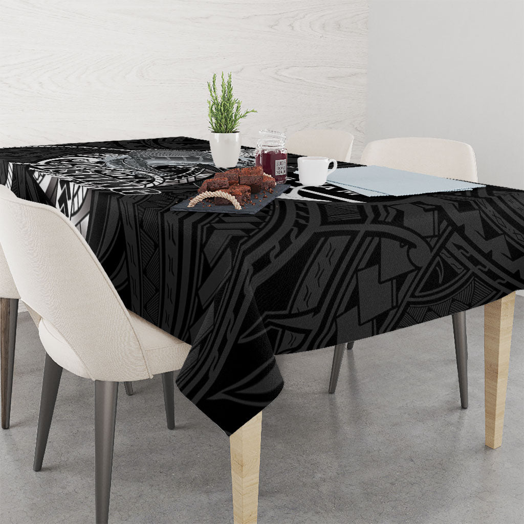 Guam Blue Marlin Fishing Tablecloth Guahan Fish Hook Tattoo Black Version LT14 - Polynesian Pride