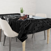 Guam Blue Marlin Fishing Tablecloth Guahan Fish Hook Tattoo Black Version LT14 - Polynesian Pride