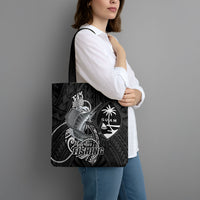Guam Blue Marlin Fishing Tote Bag Guahan Fish Hook Tattoo Black Version LT14 - Polynesian Pride