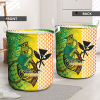 Hawaii Blue Marlin Fishing Laundry Basket Hawaiian Kanaka Kakau Reggae LT14 - Polynesian Pride