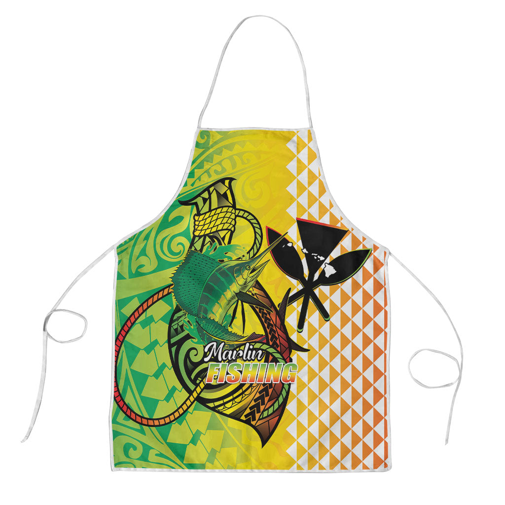 Hawaii Blue Marlin Fishing Apron Hawaiian Kanaka Kakau Reggae LT14 Reggae - Polynesian Pride