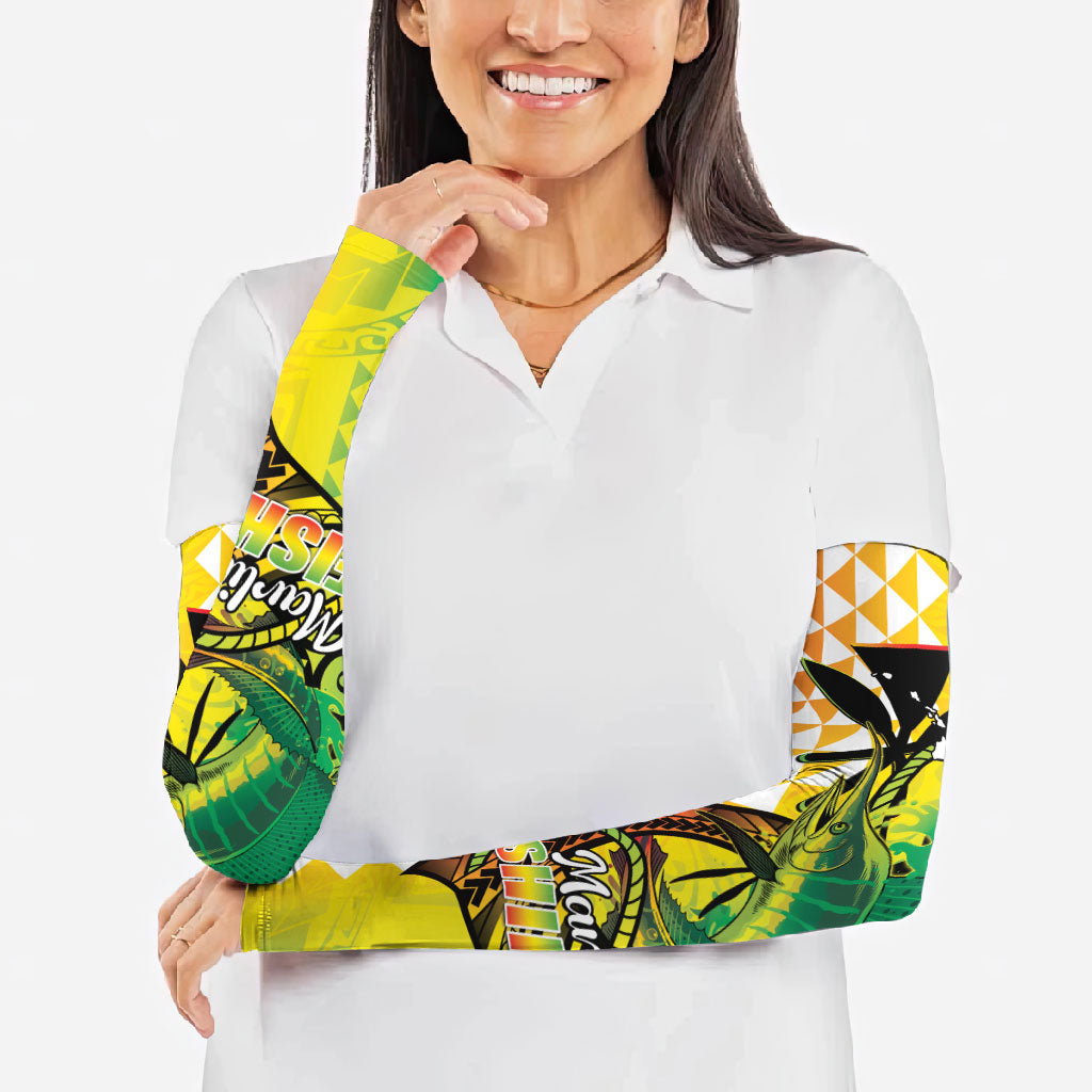 Hawaii Blue Marlin Fishing Arm Sleeves Hawaiian Kanaka Kakau Reggae LT14 - Polynesian Pride