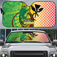 Hawaii Blue Marlin Fishing Auto Sun Shade Hawaiian Kanaka Kakau Reggae LT14 Reggae - Polynesian Pride