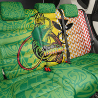 Hawaii Blue Marlin Fishing Back Car Seat Cover Hawaiian Kanaka Kakau Reggae LT14 - Polynesian Pride