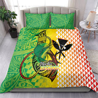 Hawaii Blue Marlin Fishing Bedding Set Hawaiian Kanaka Kakau Reggae LT14 - Polynesian Pride