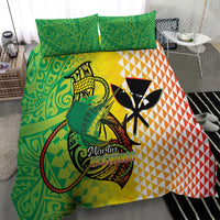 Hawaii Blue Marlin Fishing Bedding Set Hawaiian Kanaka Kakau Reggae LT14 - Polynesian Pride