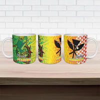 Hawaii Blue Marlin Fishing Ceramic Mug Hawaiian Kanaka Kakau Reggae