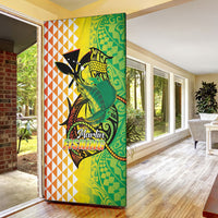 Hawaii Blue Marlin Fishing Door Cover Hawaiian Kanaka Kakau Reggae LT14 - Polynesian Pride
