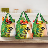 Hawaii Blue Marlin Fishing Grocery Bag Hawaiian Kanaka Kakau Reggae LT14 3-pack One Size Reggae - Polynesian Pride