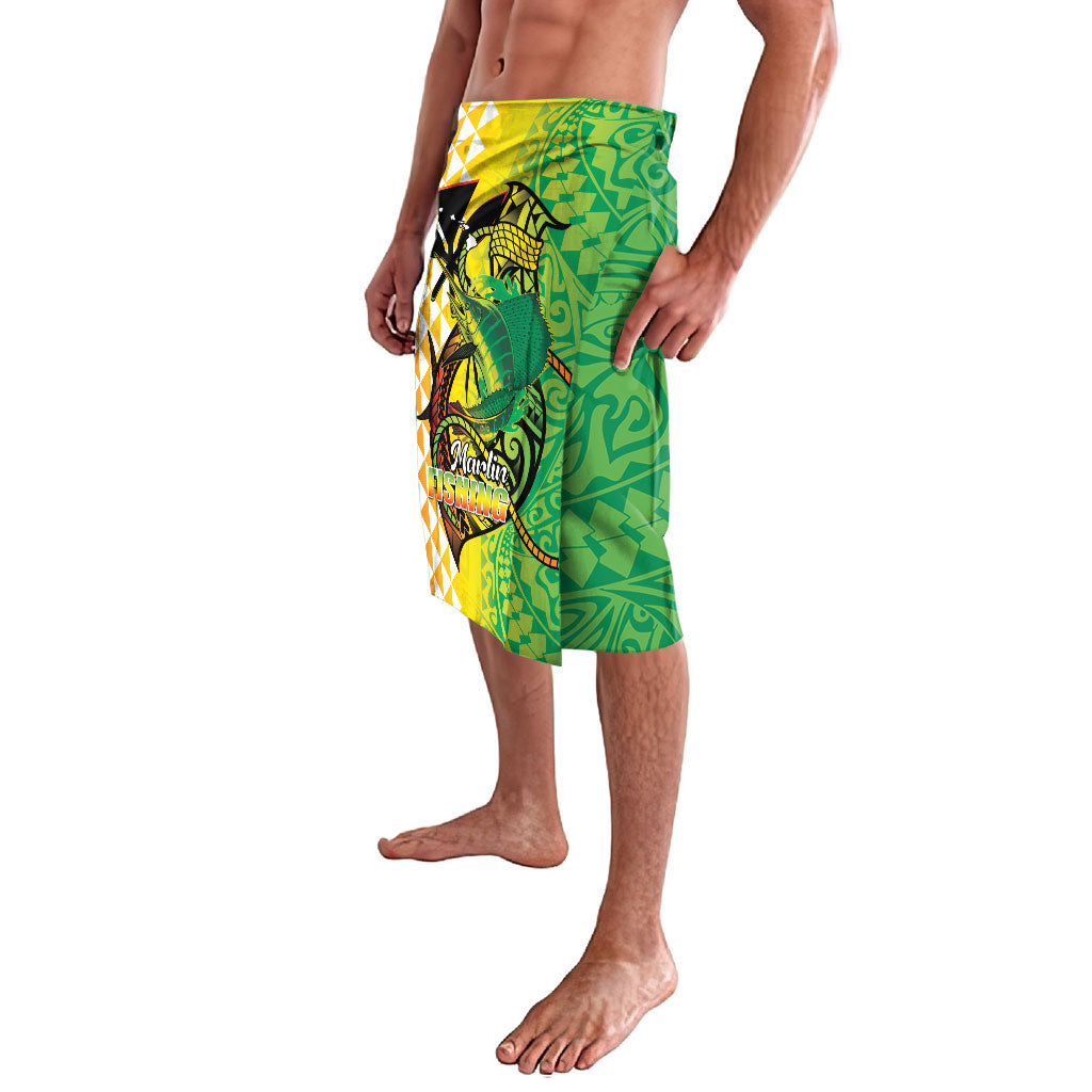 Hawaii Blue Marlin Fishing Lavalava Hawaiian Kanaka Kakau Reggae LT14 - Polynesian Pride