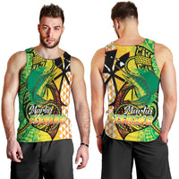 Hawaii Blue Marlin Fishing Men Tank Top Hawaiian Kanaka Kakau Reggae LT14 - Polynesian Pride
