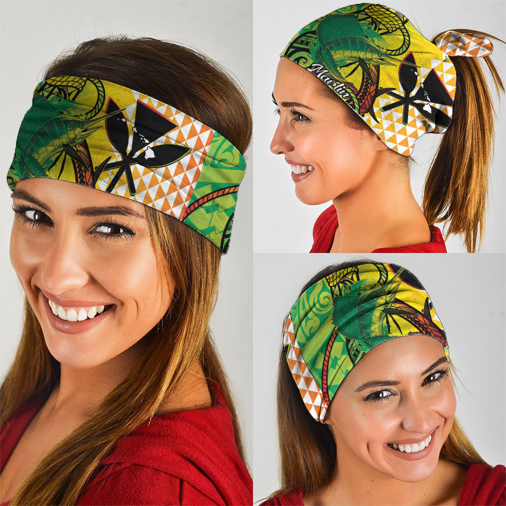 Hawaii Blue Marlin Fishing Neck Gaiter Hawaiian Kanaka Kakau Reggae LT14 - Polynesian Pride