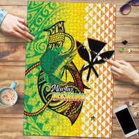 Hawaii Blue Marlin Fishing Puzzle Hawaiian Kanaka Kakau Reggae