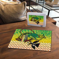 Hawaii Blue Marlin Fishing Puzzle Hawaiian Kanaka Kakau Reggae