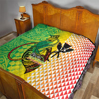 Hawaii Blue Marlin Fishing Quilt Hawaiian Kanaka Kakau Reggae LT14 - Polynesian Pride