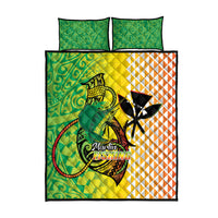 Hawaii Blue Marlin Fishing Quilt Bed Set Hawaiian Kanaka Kakau Reggae LT14 - Polynesian Pride