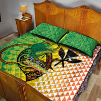 Hawaii Blue Marlin Fishing Quilt Bed Set Hawaiian Kanaka Kakau Reggae LT14 - Polynesian Pride