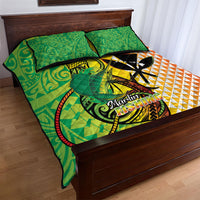 Hawaii Blue Marlin Fishing Quilt Bed Set Hawaiian Kanaka Kakau Reggae LT14 - Polynesian Pride