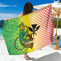 Hawaii Blue Marlin Fishing Sarong Hawaiian Kanaka Kakau Reggae LT14 One Size 44 x 66 inches Reggae - Polynesian Pride