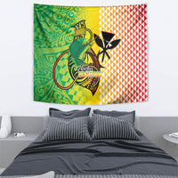 Hawaii Blue Marlin Fishing Tapestry Hawaiian Kanaka Kakau Reggae LT14 - Polynesian Pride