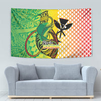 Hawaii Blue Marlin Fishing Tapestry Hawaiian Kanaka Kakau Reggae LT14 - Polynesian Pride