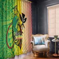 Hawaii Blue Marlin Fishing Window Curtain Hawaiian Kanaka Kakau Reggae LT14 - Polynesian Pride