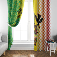 Hawaii Blue Marlin Fishing Window Curtain Hawaiian Kanaka Kakau Reggae LT14 - Polynesian Pride