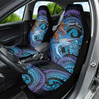 Personalised Blue Marlin Fishing New Zealand Car Seat Cover NZ Kiwi Cowboy Born To Fish