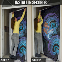 Personalised Blue Marlin Fishing New Zealand Door Cover NZ Kiwi Cowboy Born To Fish