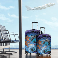 Personalised Blue Marlin Fishing New Zealand Luggage Cover NZ Kiwi Cowboy Born To Fish