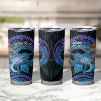 Personalised Blue Marlin Fishing New Zealand Tumbler Cup NZ Kiwi Cowboy Born To Fish