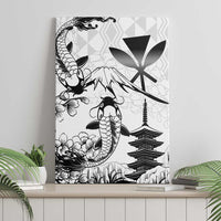 Japan And Hawaii Canvas Wall Art Sakura Koi Fish Hawaiian Lei Kanaka LT14 - Polynesian Pride