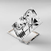 Japan And Hawaii Canvas Wall Art Sakura Koi Fish Hawaiian Lei Kanaka LT14 With Frame White - Polynesian Pride