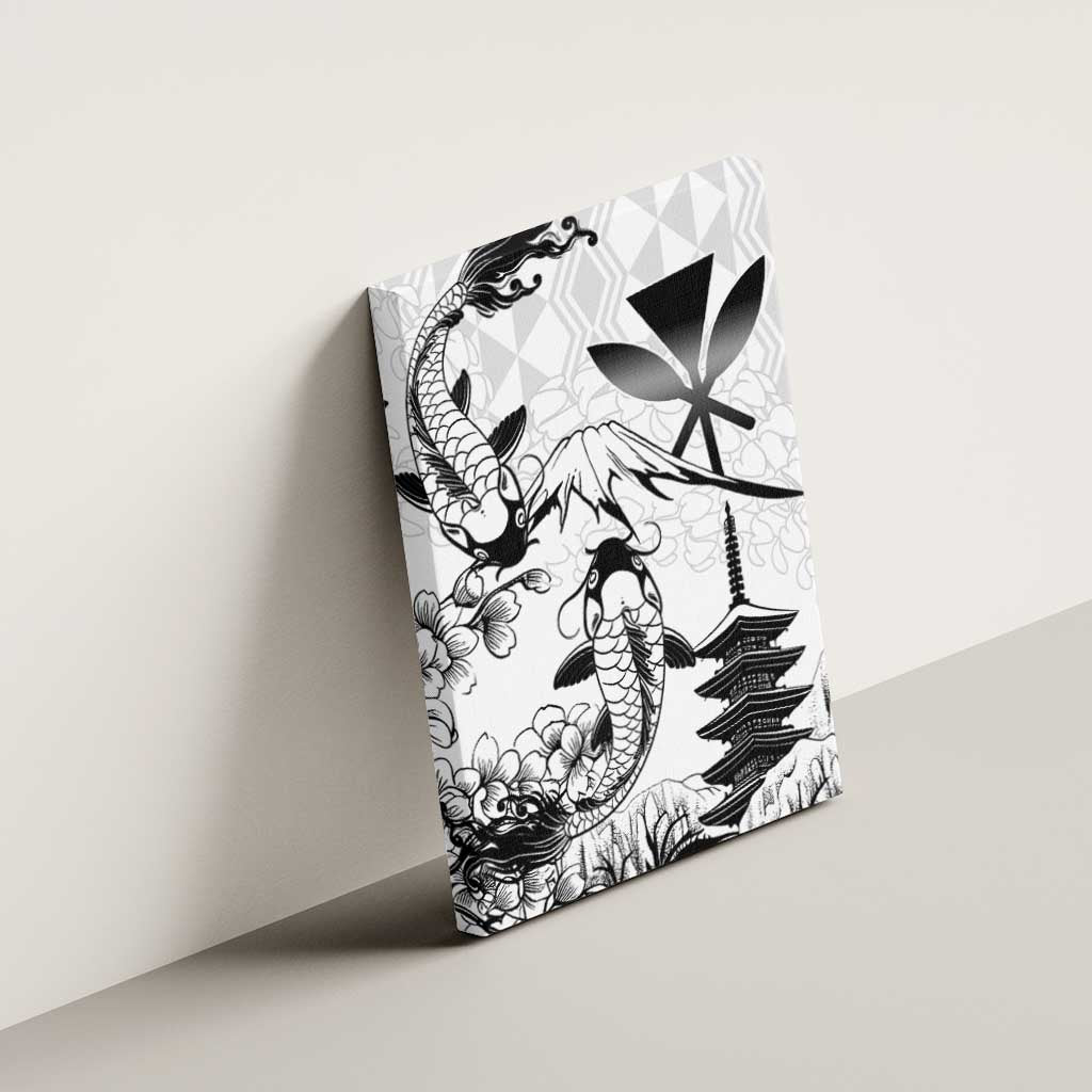Japan And Hawaii Canvas Wall Art Sakura Koi Fish Hawaiian Lei Kanaka LT14 - Polynesian Pride