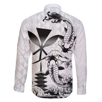 Japan And Hawaii Family Matching Off The Shoulder Long Sleeve Dress and Hawaiian Shirt Sakura Koi Fish Hawaiian Lei Kanaka - Polynesian Pride