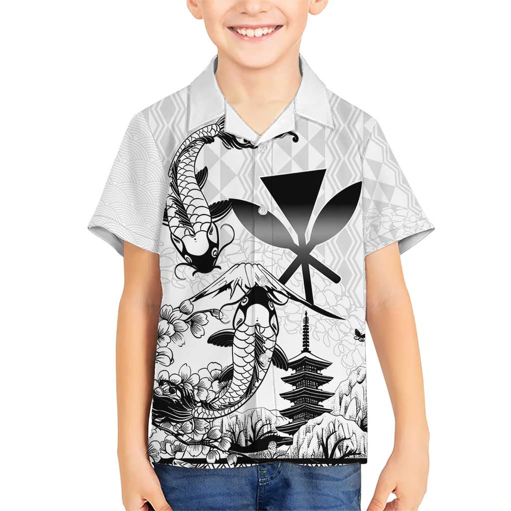 Japan And Hawaii Hawaiian Shirt Sakura Koi Fish Hawaiian Lei Kanaka LT14 - Polynesian Pride
