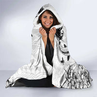 Japan And Hawaii Hooded Blanket Sakura Koi Fish Hawaiian Lei Kanaka - Polynesian Pride