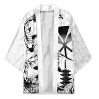 Japan And Hawaii Kimono Sakura Koi Fish Hawaiian Lei Kanaka - Polynesian Pride