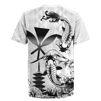 Japan And Hawaii Rugby Jersey Sakura Koi Fish Hawaiian Lei Kanaka LT14 - Polynesian Pride