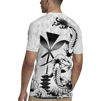 Japan And Hawaii Rugby Jersey Sakura Koi Fish Hawaiian Lei Kanaka LT14 - Polynesian Pride
