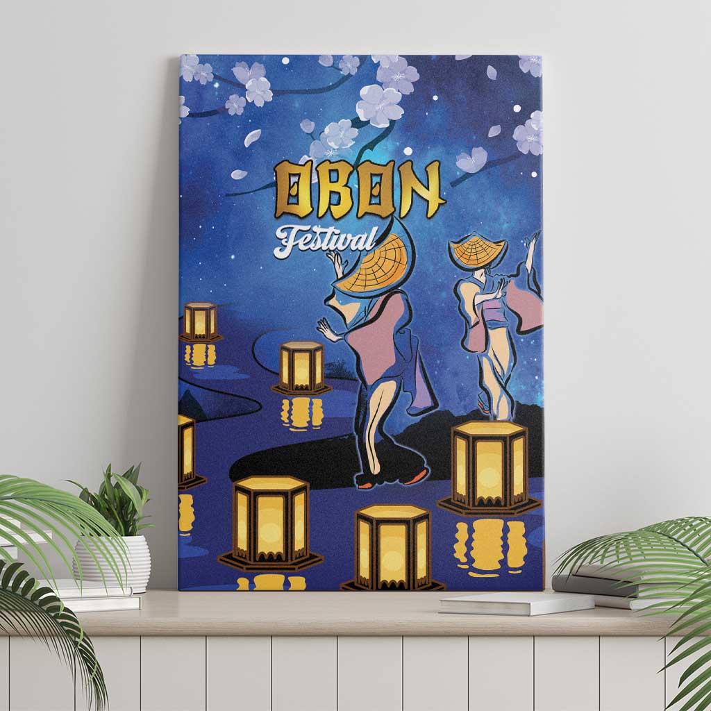 Japan Obon Festival Canvas Wall Art Sakura Lanterns With Bon Dance LT14 - Polynesian Pride