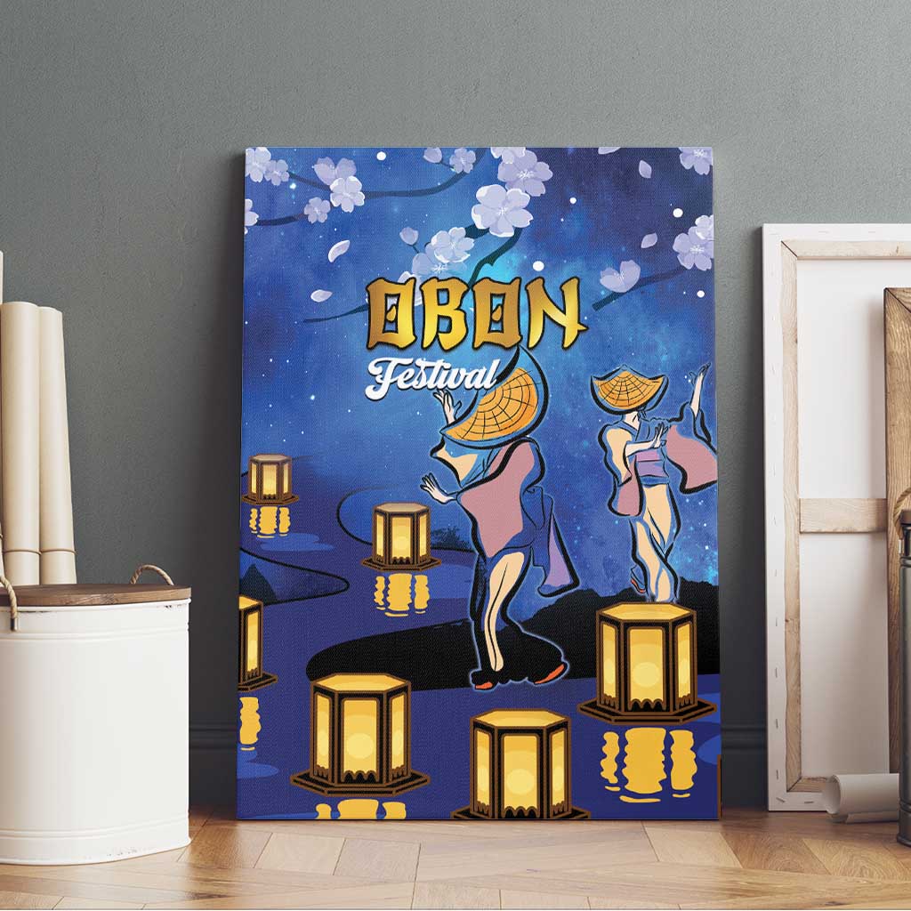 Japan Obon Festival Canvas Wall Art Sakura Lanterns With Bon Dance LT14 - Polynesian Pride